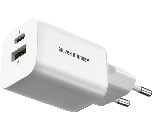 Silver Monkey Ładowarka sieciowa 30W USB-C PD + USB-A QC - 698300 - zdjęcie 3